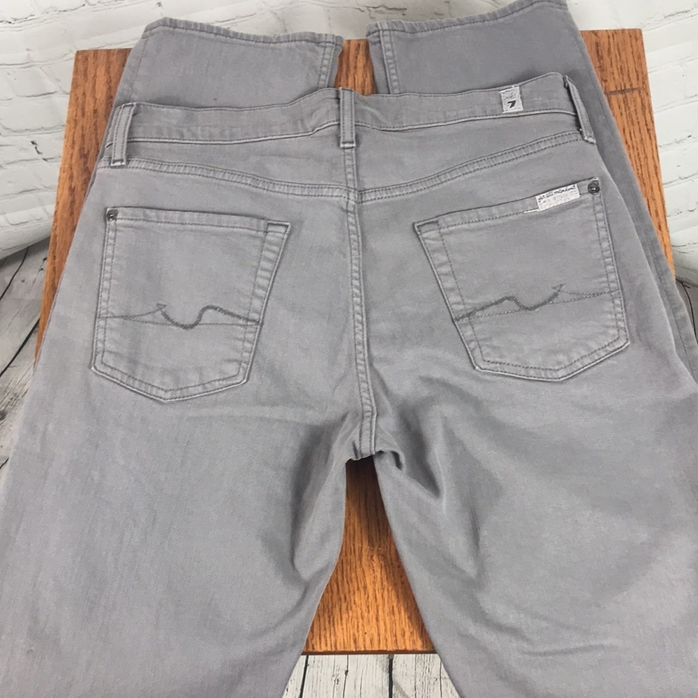 7 for all mankind Gray Denim Straight 30 NWT Long - Picture 5 of 6
